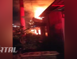 Rumah Warga di Jalan Sam Ratulangi Terbakar, Petugas Damkar Butuh Satu Jam Padamkan Api