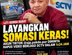 Diduga Gunakan Logo SCTV Tanpa Izin, Sugeng Purnomo Disomasi IJTI Korda Barat